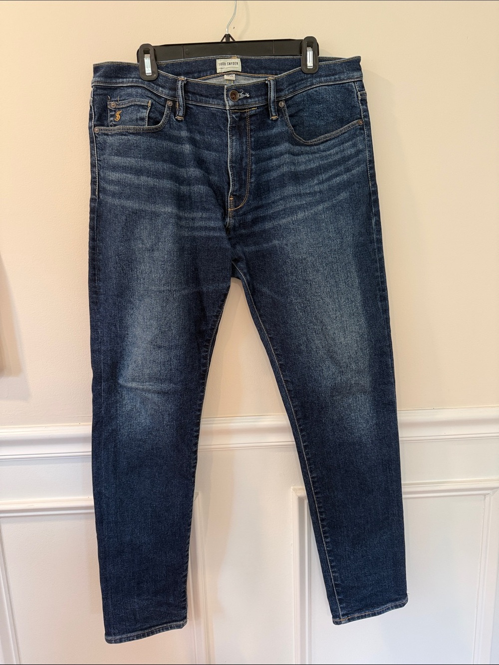 Todd Snyder Slim Straight Dark Blue Jeans